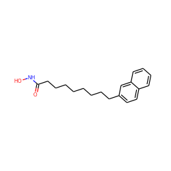 O=C(CCCCCCCCc1ccc2ccccc2c1)NO ZINC000103207140