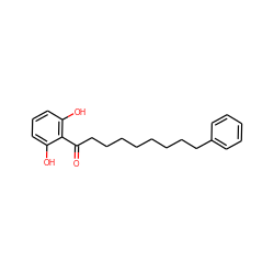 O=C(CCCCCCCCc1ccccc1)c1c(O)cccc1O ZINC000001564957