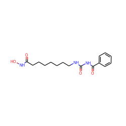 O=C(CCCCCCCNC(=O)NC(=O)c1ccccc1)NO ZINC000049045550