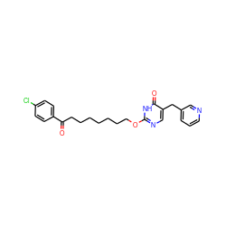 O=C(CCCCCCCOc1ncc(Cc2cccnc2)c(=O)[nH]1)c1ccc(Cl)cc1 ZINC000006142671