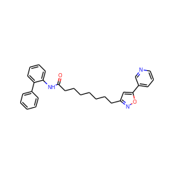 O=C(CCCCCCCc1cc(-c2cccnc2)on1)Nc1ccccc1-c1ccccc1 ZINC001772625084