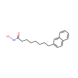 O=C(CCCCCCCc1ccc2ccccc2c1)NO ZINC000013474419