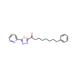 O=C(CCCCCCCc1ccccc1)c1nnc(-c2ccccn2)o1 ZINC000028330948