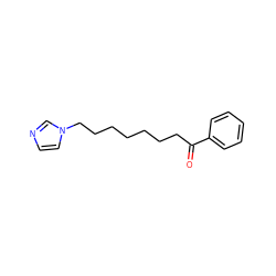 O=C(CCCCCCCn1ccnc1)c1ccccc1 ZINC000036242099