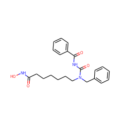 O=C(CCCCCCN(Cc1ccccc1)C(=O)NC(=O)c1ccccc1)NO ZINC000049046198