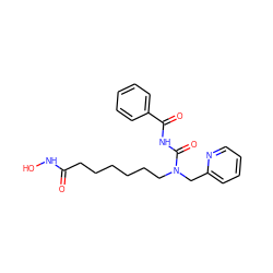 O=C(CCCCCCN(Cc1ccccn1)C(=O)NC(=O)c1ccccc1)NO ZINC000049045255