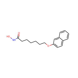 O=C(CCCCCCOc1ccc2ccccc2c1)NO ZINC000032139963