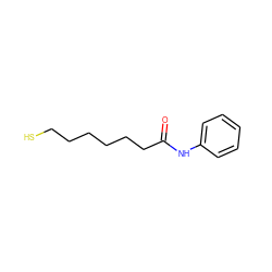 O=C(CCCCCCS)Nc1ccccc1 ZINC000013609304