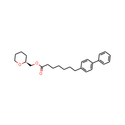 O=C(CCCCCCc1ccc(-c2ccccc2)cc1)OC[C@@H]1CCCCO1 ZINC000084604418