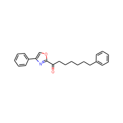 O=C(CCCCCCc1ccccc1)c1nc(-c2ccccc2)co1 ZINC000040391468