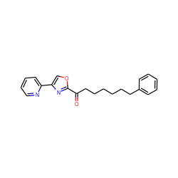 O=C(CCCCCCc1ccccc1)c1nc(-c2ccccn2)co1 ZINC000040865091