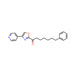 O=C(CCCCCCc1ccccc1)c1nc(-c2ccncc2)co1 ZINC000040861512