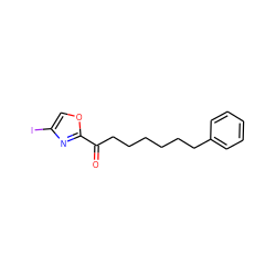 O=C(CCCCCCc1ccccc1)c1nc(I)co1 ZINC000040874132