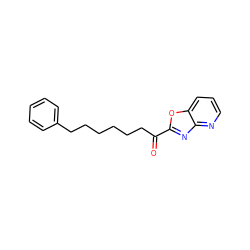 O=C(CCCCCCc1ccccc1)c1nc2ncccc2o1 ZINC000013611905