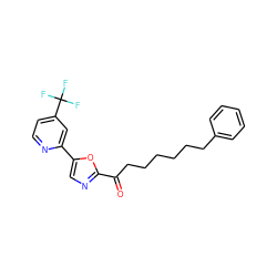 O=C(CCCCCCc1ccccc1)c1ncc(-c2cc(C(F)(F)F)ccn2)o1 ZINC000034803758