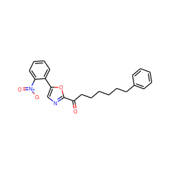 O=C(CCCCCCc1ccccc1)c1ncc(-c2ccccc2[N+](=O)[O-])o1 ZINC000035259944