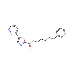 O=C(CCCCCCc1ccccc1)c1ncc(-c2cccnn2)o1 ZINC000013611949