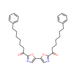 O=C(CCCCCCc1ccccc1)c1ncc(-c2cnc(C(=O)CCCCCCc3ccccc3)o2)o1 ZINC000036079980