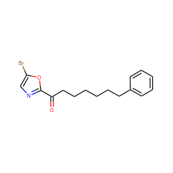 O=C(CCCCCCc1ccccc1)c1ncc(Br)o1 ZINC000034803735