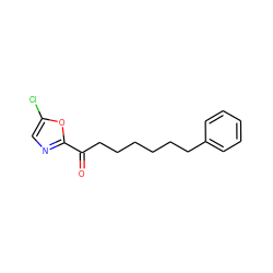 O=C(CCCCCCc1ccccc1)c1ncc(Cl)o1 ZINC000036079964