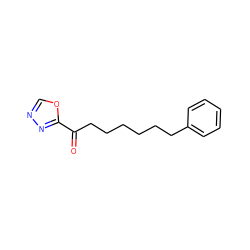 O=C(CCCCCCc1ccccc1)c1nnco1 ZINC000040891538