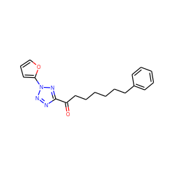 O=C(CCCCCCc1ccccc1)c1nnn(-c2ccco2)n1 ZINC000040875096