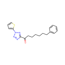 O=C(CCCCCCc1ccccc1)c1nnn(-c2cccs2)n1 ZINC000040876016