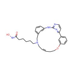 O=C(CCCCCN1C/C=C/CCOc2cccc(c2)-c2ccnc(n2)Nc2cccc(c2)C1)NO ZINC000299859136