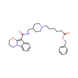 O=C(CCCCCN1CCC(CNC(=O)c2c3n(c4ccccc24)CCCO3)CC1)OCc1ccccc1 ZINC000066264153