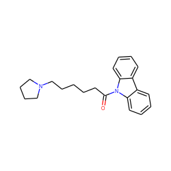 O=C(CCCCCN1CCCC1)n1c2ccccc2c2ccccc21 ZINC000653701708