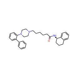 O=C(CCCCCN1CCN(c2ccccc2-c2ccccc2)CC1)N[C@@H]1CCCc2ccccc21 ZINC000014975987