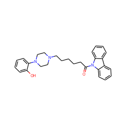 O=C(CCCCCN1CCN(c2ccccc2O)CC1)n1c2ccccc2c2ccccc21 ZINC000653691208