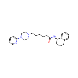 O=C(CCCCCN1CCN(c2ccccn2)CC1)N[C@@H]1CCCc2ccccc21 ZINC000014976033