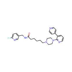 O=C(CCCCCN1CCN(c2ncccc2-c2ccncc2)CC1)NCc1ccc(F)nc1 ZINC000103270742