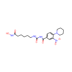 O=C(CCCCCNC(=O)NC(=O)c1ccc(N2CCCCC2)c([N+](=O)[O-])c1)NO ZINC000049785229