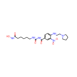 O=C(CCCCCNC(=O)NC(=O)c1ccc(NCCN2CCCC2)c([N+](=O)[O-])c1)NO ZINC000049089616