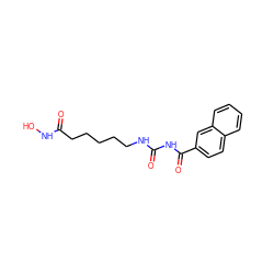 O=C(CCCCCNC(=O)NC(=O)c1ccc2ccccc2c1)NO ZINC000049046259