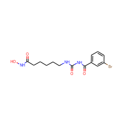 O=C(CCCCCNC(=O)NC(=O)c1cccc(Br)c1)NO ZINC000049035229