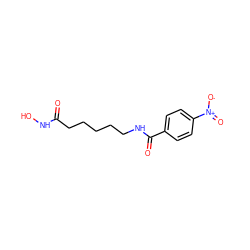 O=C(CCCCCNC(=O)c1ccc([N+](=O)[O-])cc1)NO ZINC000013472309