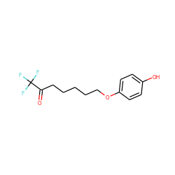 O=C(CCCCCOc1ccc(O)cc1)C(F)(F)F ZINC000115388910