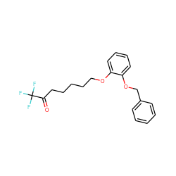 O=C(CCCCCOc1ccccc1OCc1ccccc1)C(F)(F)F ZINC000115389191