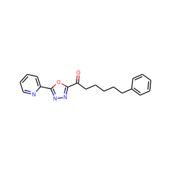 O=C(CCCCCc1ccccc1)c1nnc(-c2ccccn2)o1 ZINC000028134353