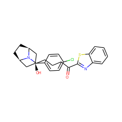 O=C(CCCCN1[C@H]2CC[C@@H]1C[C@@](O)(c1ccc(Cl)cc1)C2)c1nc2ccccc2s1 ZINC000254136488