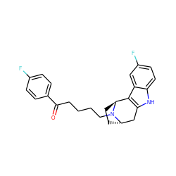 O=C(CCCCN1[C@H]2CC[C@H]1c1c([nH]c3ccc(F)cc13)C2)c1ccc(F)cc1 ZINC000253700209