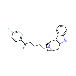 O=C(CCCCN1[C@H]2CC[C@H]1c1c([nH]c3ccccc13)C2)c1ccc(F)cc1 ZINC000100730845