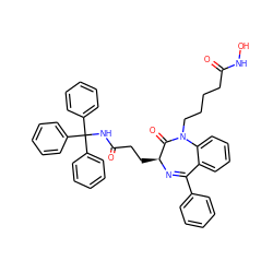 O=C(CCCCN1C(=O)[C@H](CCC(=O)NC(c2ccccc2)(c2ccccc2)c2ccccc2)N=C(c2ccccc2)c2ccccc21)NO ZINC001772602549