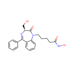 O=C(CCCCN1C(=O)[C@H](CO)N=C(c2ccccc2)c2ccccc21)NO ZINC001772578495