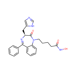 O=C(CCCCN1C(=O)[C@H](Cc2cnc[nH]2)N=C(c2ccccc2)c2ccccc21)NO ZINC001772609563