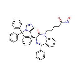 O=C(CCCCN1C(=O)[C@H](Cc2cncn2C(c2ccccc2)(c2ccccc2)c2ccccc2)N=C(c2ccccc2)c2ccccc21)NO ZINC001772623822