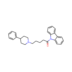 O=C(CCCCN1CCC(c2ccccc2)CC1)n1c2ccccc2c2ccccc21 ZINC000653687449